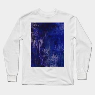 Sapphire blue energy - plant impressions Long Sleeve T-Shirt